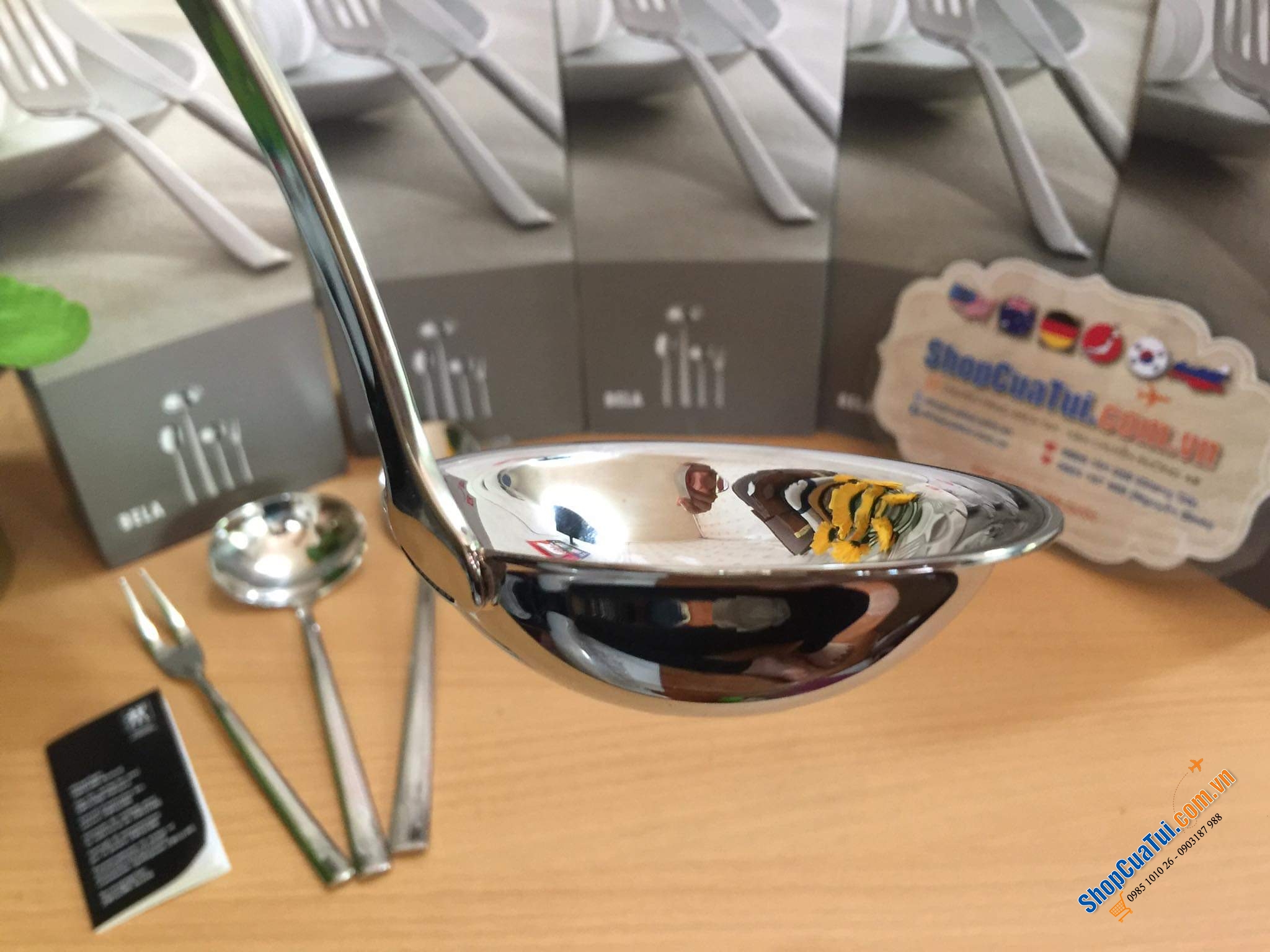 TRỌN BỘ MUÔI THÌA XIÊN ZWILLING BELA 4 MÓN - Chất liệu inox sáng bóng, bền mãi với thời gian