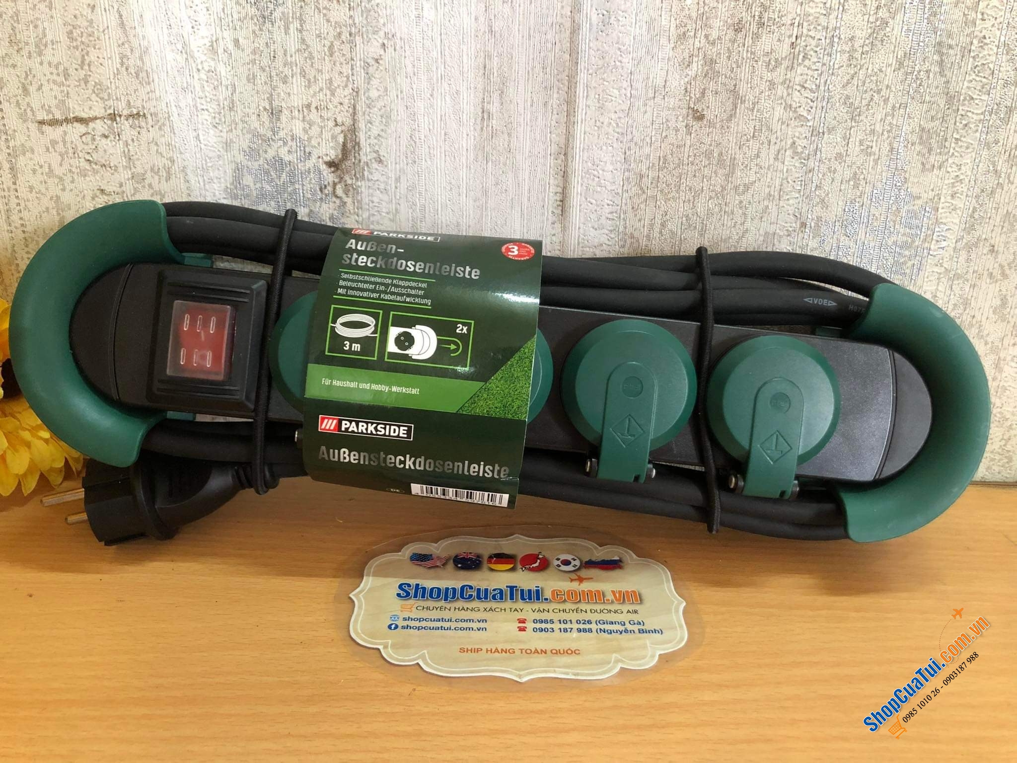 Ổ CẮM ĐIỆN PARKSIDE - 4 Ổ CÓ NẮP BẢO VỆ TRẺ EM TUYỆT ĐỐI AN TOÀN - HÀNG NỘI ĐỊA ĐỨC