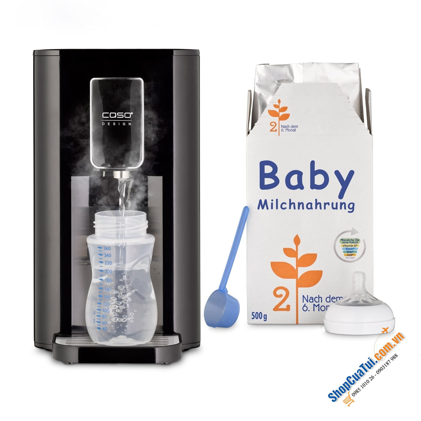 Bình Thuỷ Điện Caso HW 550 - kiểu dáng thời trang, phù hợp với không gian những ngôi nhà hiện đại - dung tích 2,9 Lít, với 8 mức nhiệt độ (Hw550)