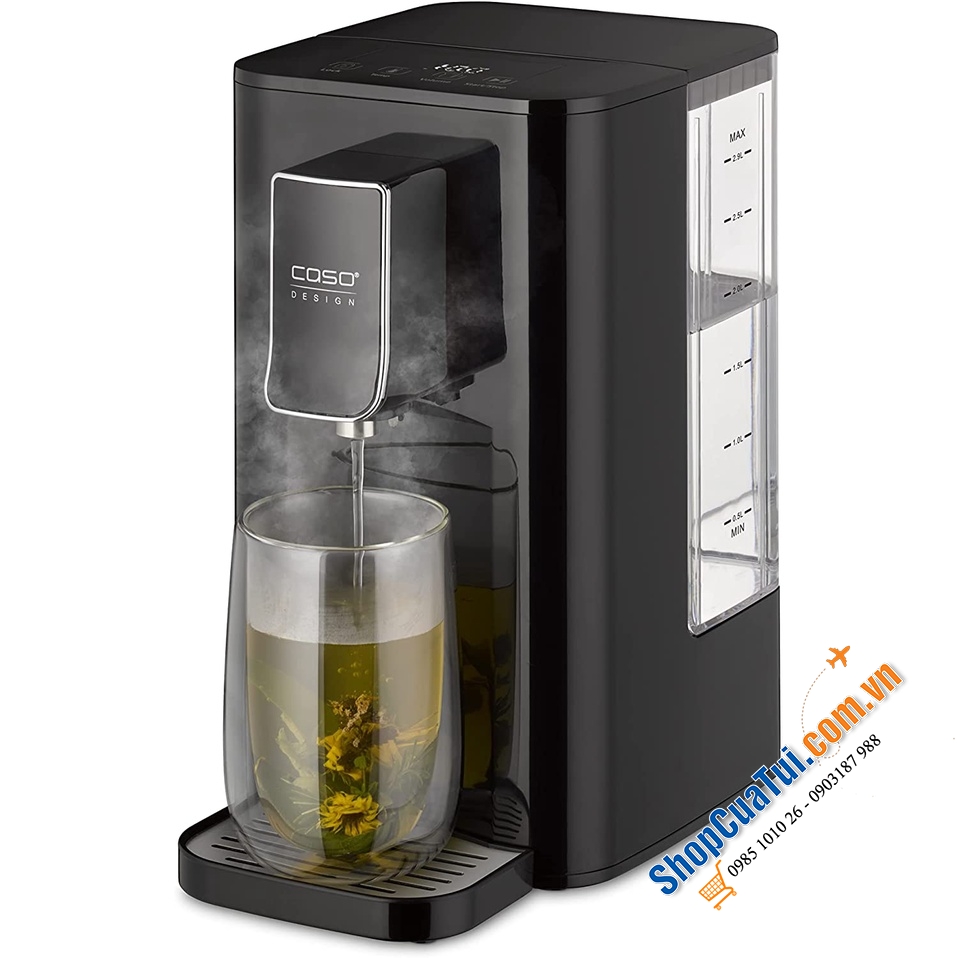 Bình Thuỷ Điện Caso HW 550 - kiểu dáng thời trang, phù hợp với không gian những ngôi nhà hiện đại - dung tích 2,9 Lít, với 8 mức nhiệt độ (Hw550)