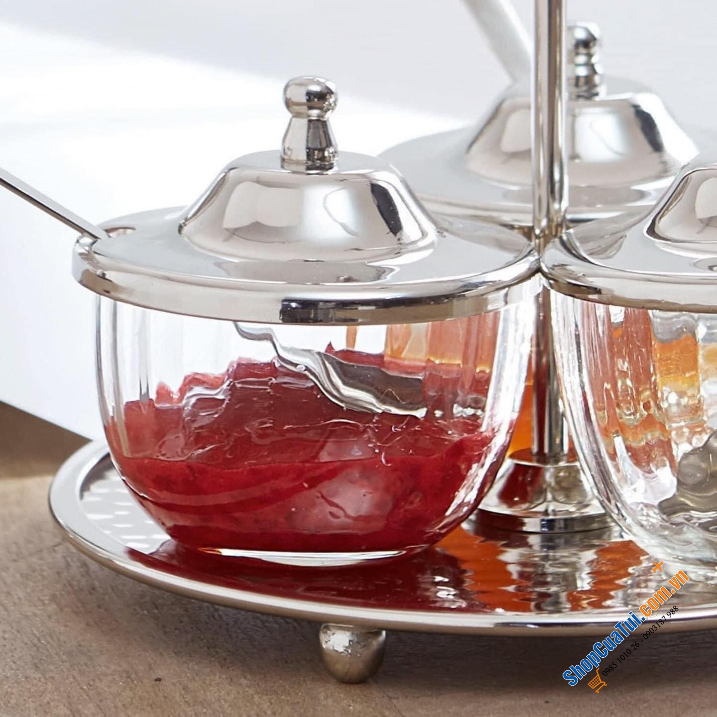 Sét đựng gia vị kèm khay Loberon.