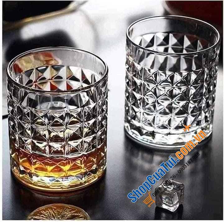 Bộ 6 ly thuỷ tinh pha lê Bohemia Diamond 230ml - Bộ cốc dòng kim cương Bohemia cao cấp