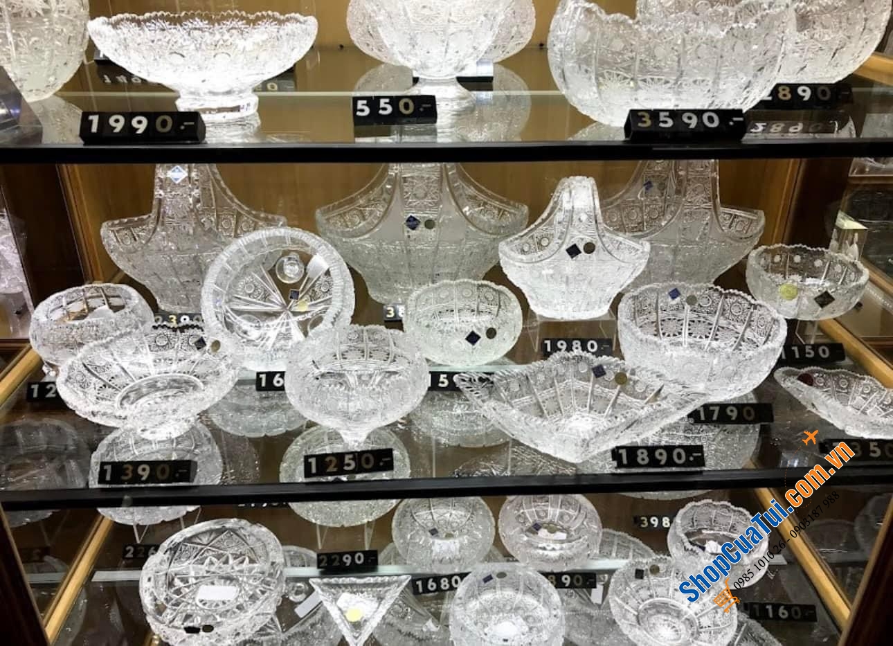 Bộ 6 ly thuỷ tinh pha lê Bohemia Diamond 230ml - Bộ cốc dòng kim cương Bohemia cao cấp