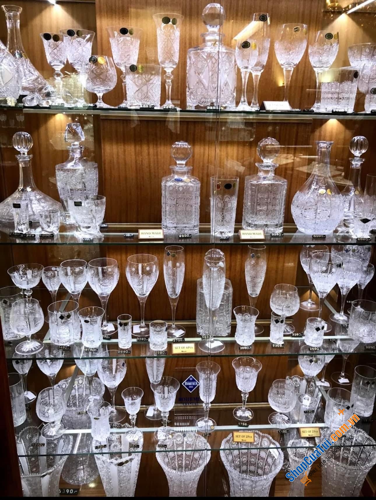 Bộ 6 ly thuỷ tinh pha lê Bohemia Diamond 230ml - Bộ cốc dòng kim cương Bohemia cao cấp