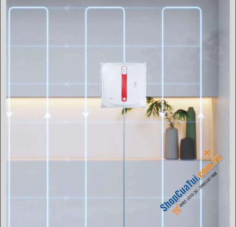 Robot lau kính Ecovacs Winbot 920 - kính sạch bong, nhà sáng bóng