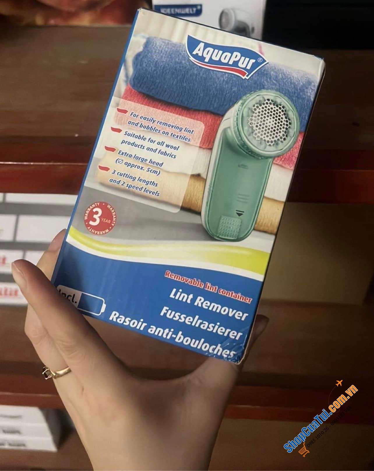 MÁY CẮT LÔNG XÙ TRÊN QUẦN ÁO, TẤT/VỚ, SOFA, CHĂN NỆM, KHĂN QUÀNG CỦA AQUAPUR HÀNG ĐỨC SIÊU BỀN XỊN.