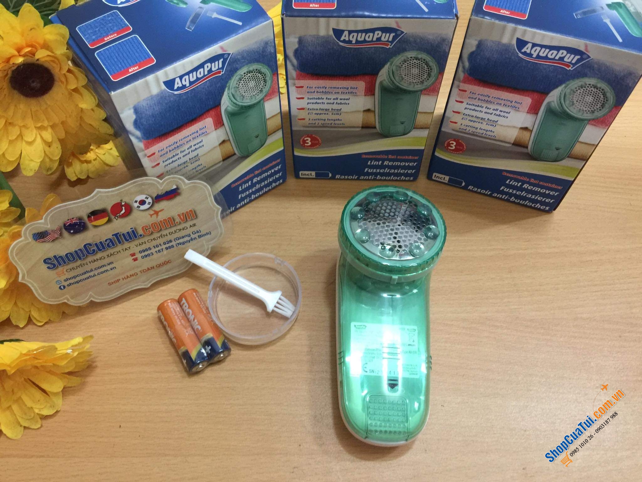 MÁY CẮT LÔNG XÙ TRÊN QUẦN ÁO, TẤT/VỚ, SOFA, CHĂN NỆM, KHĂN QUÀNG CỦA AQUAPUR HÀNG ĐỨC SIÊU BỀN XỊN.