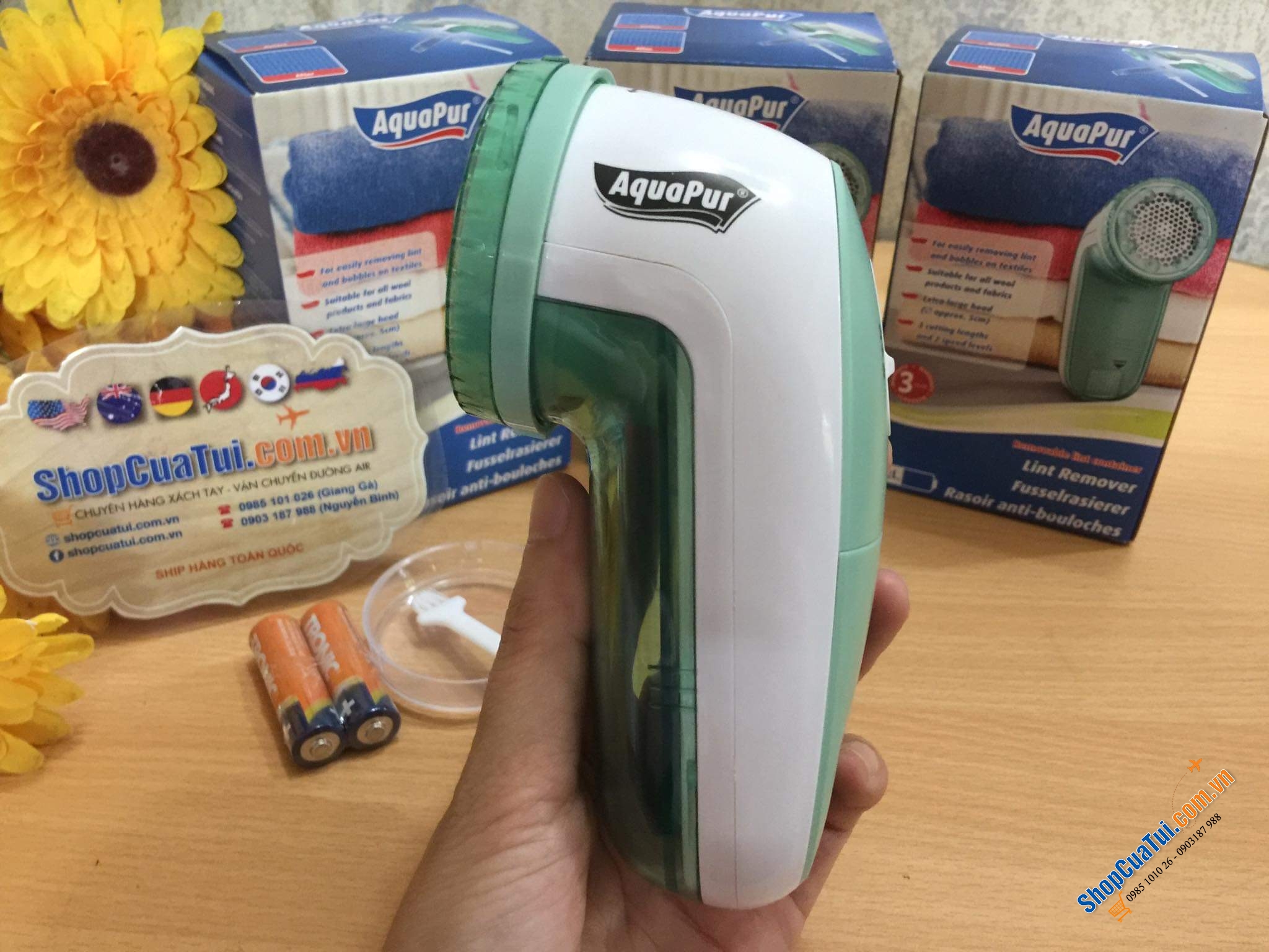 MÁY CẮT LÔNG XÙ TRÊN QUẦN ÁO, TẤT/VỚ, SOFA, CHĂN NỆM, KHĂN QUÀNG CỦA AQUAPUR HÀNG ĐỨC SIÊU BỀN XỊN.