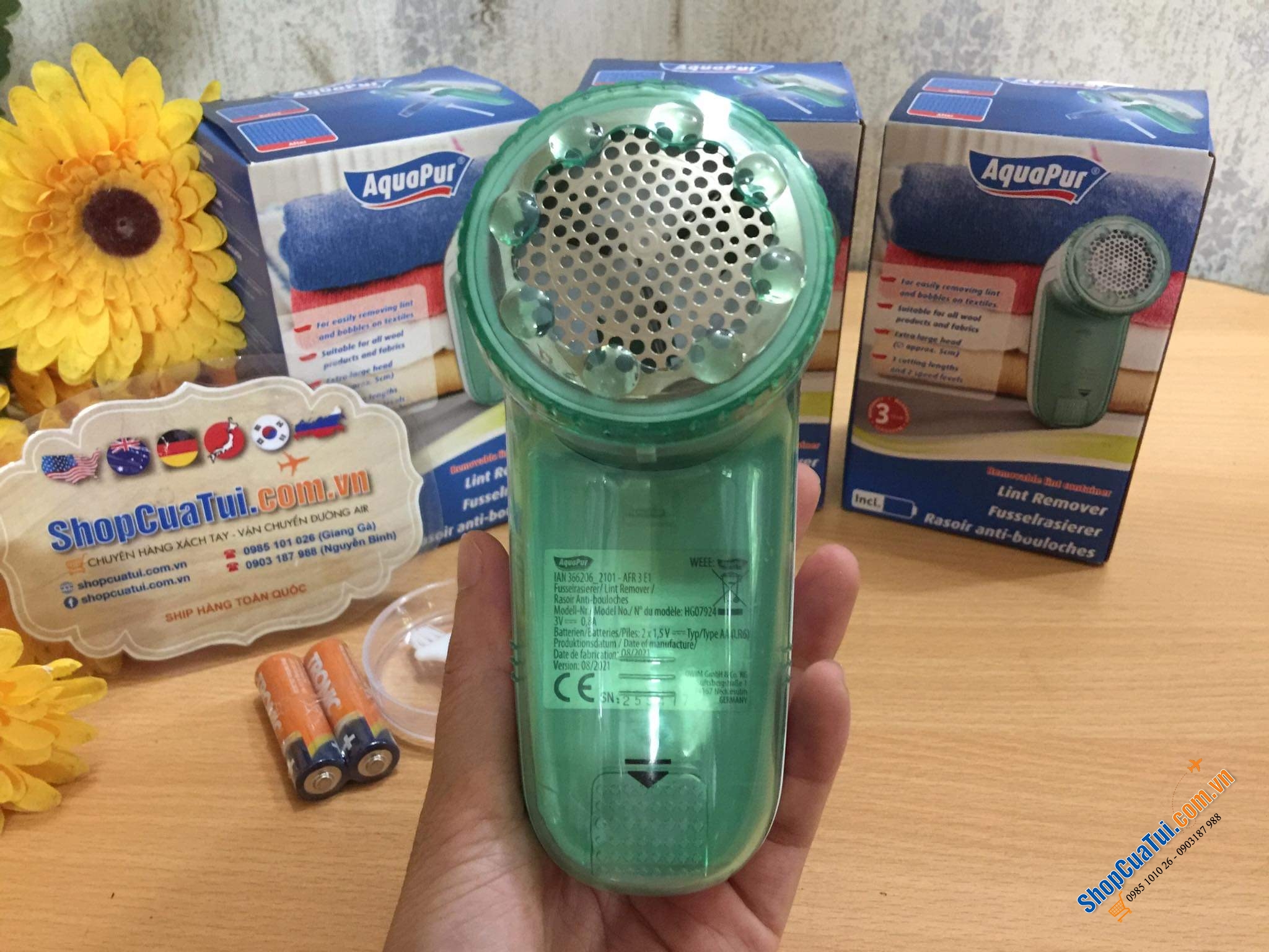 MÁY CẮT LÔNG XÙ TRÊN QUẦN ÁO, TẤT/VỚ, SOFA, CHĂN NỆM, KHĂN QUÀNG CỦA AQUAPUR HÀNG ĐỨC SIÊU BỀN XỊN.