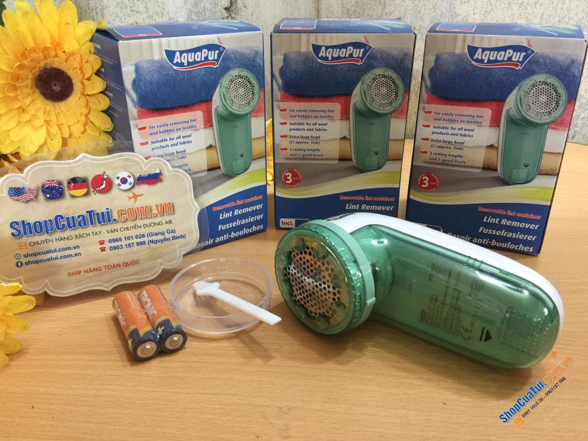 MÁY CẮT LÔNG XÙ TRÊN QUẦN ÁO, TẤT/VỚ, SOFA, CHĂN NỆM, KHĂN QUÀNG CỦA AQUAPUR HÀNG ĐỨC SIÊU BỀN XỊN.