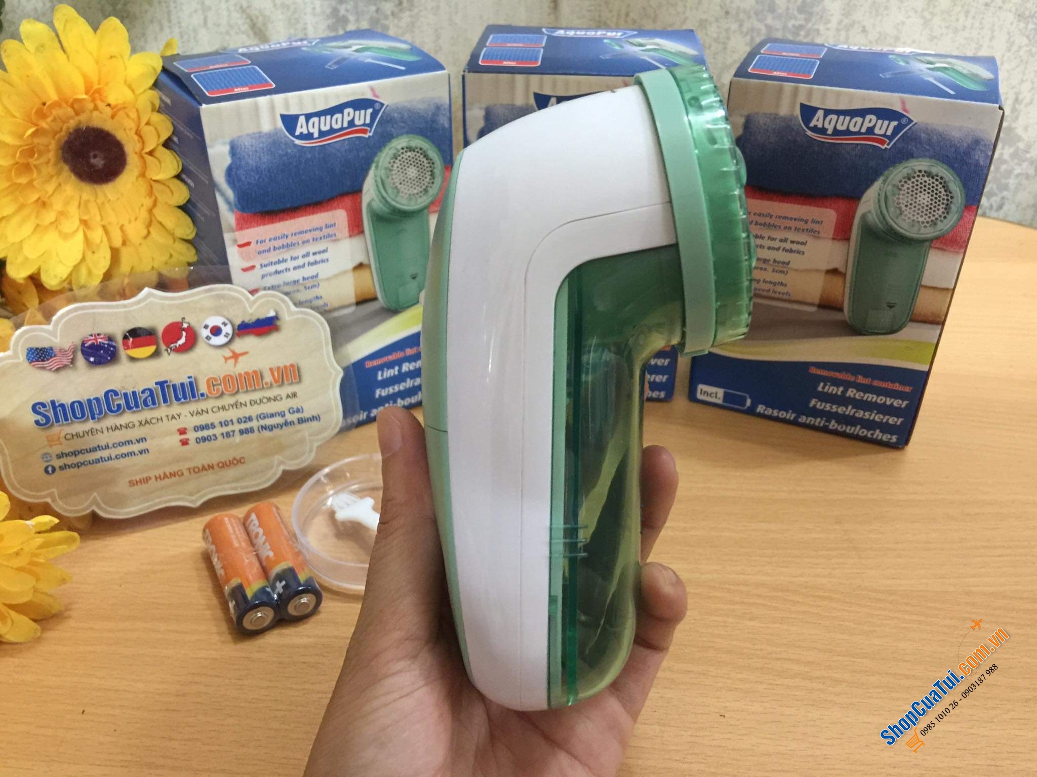 MÁY CẮT LÔNG XÙ TRÊN QUẦN ÁO, TẤT/VỚ, SOFA, CHĂN NỆM, KHĂN QUÀNG CỦA AQUAPUR HÀNG ĐỨC SIÊU BỀN XỊN.