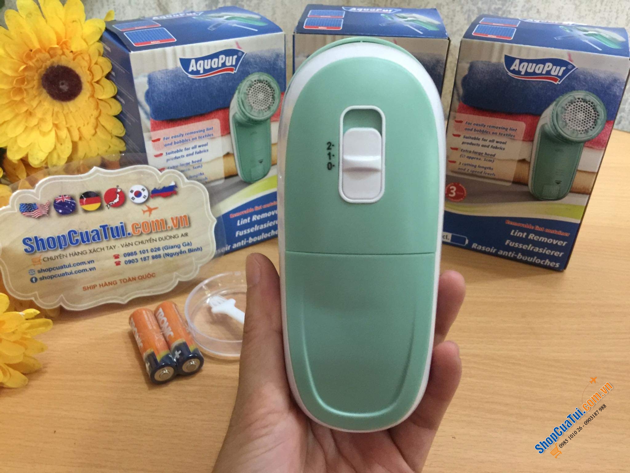 MÁY CẮT LÔNG XÙ TRÊN QUẦN ÁO, TẤT/VỚ, SOFA, CHĂN NỆM, KHĂN QUÀNG CỦA AQUAPUR HÀNG ĐỨC SIÊU BỀN XỊN.