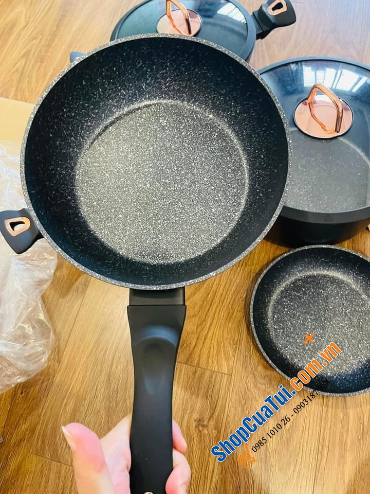 BỘ NỒI 10 CHI TIẾT BERLINGER HAUS - Màu đen.