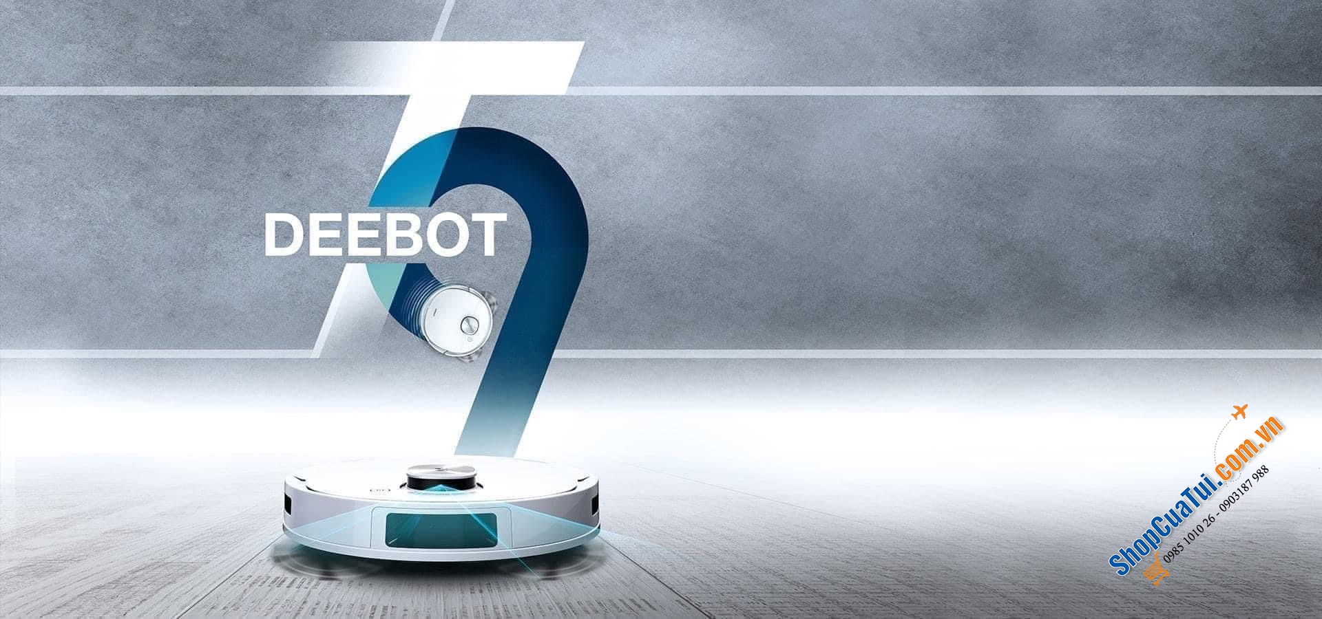 Ecovacs Deebot T9 plus ( bản quốc tế ) Robot hút bụi, lau nhà, tự động đổ rác