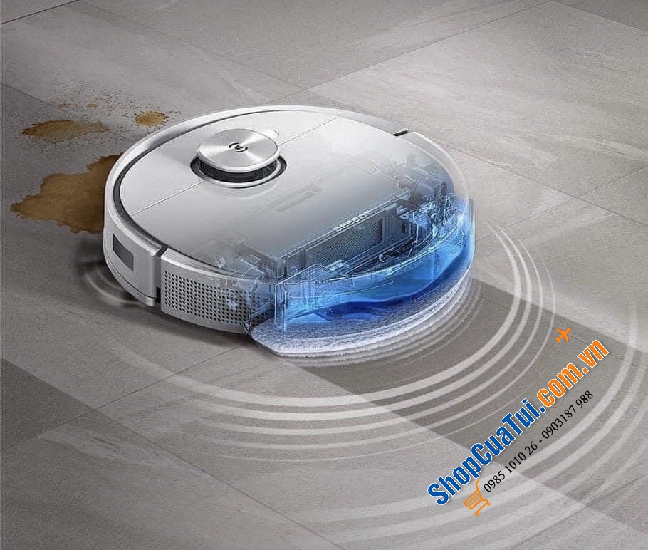 Ecovacs Deebot T9 plus ( bản quốc tế ) Robot hút bụi, lau nhà, tự động đổ rác