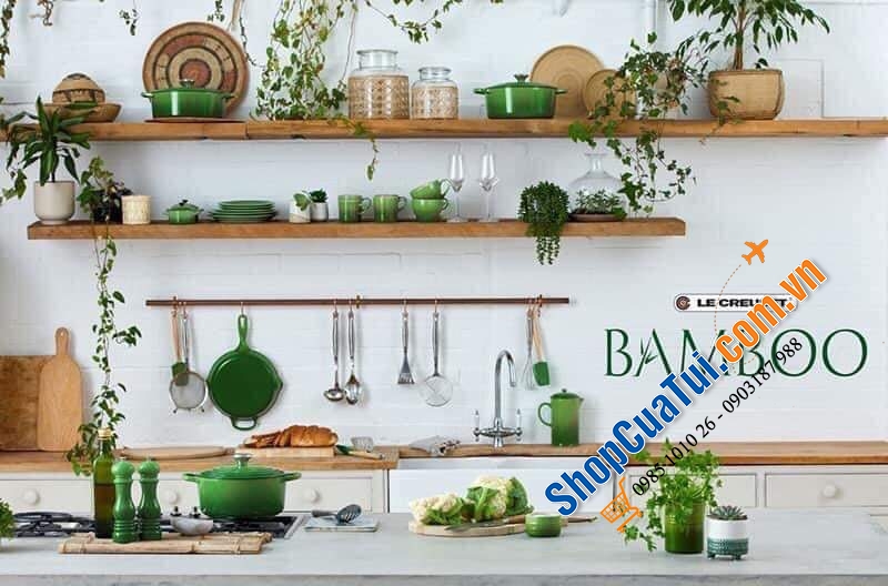 BÁT LE CREUSET XANH BAMBOO 16 CM dùng ăn bún phở, canh nhỏ,...