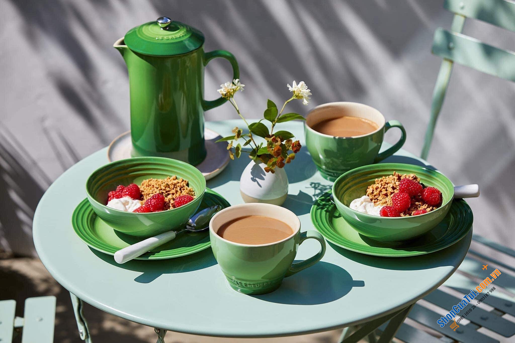 BÁT LE CREUSET XANH BAMBOO 16 CM dùng ăn bún phở, canh nhỏ,...