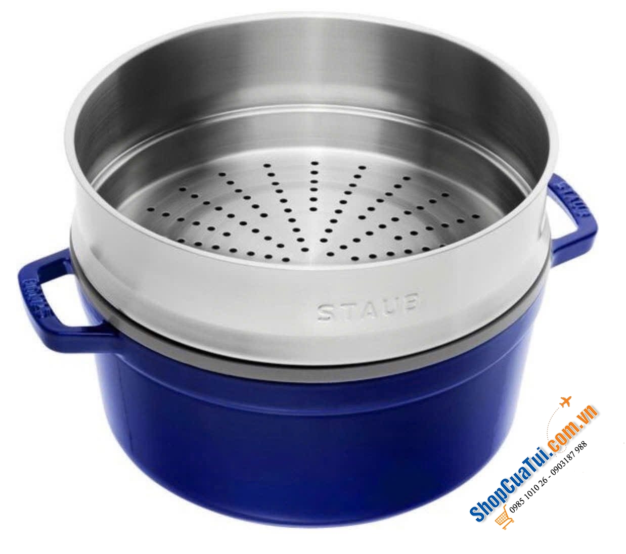 Xửng hấp Staub 24cm và 26cm.