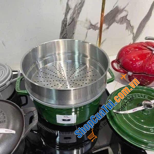 Xửng hấp Staub 24cm và 26cm.