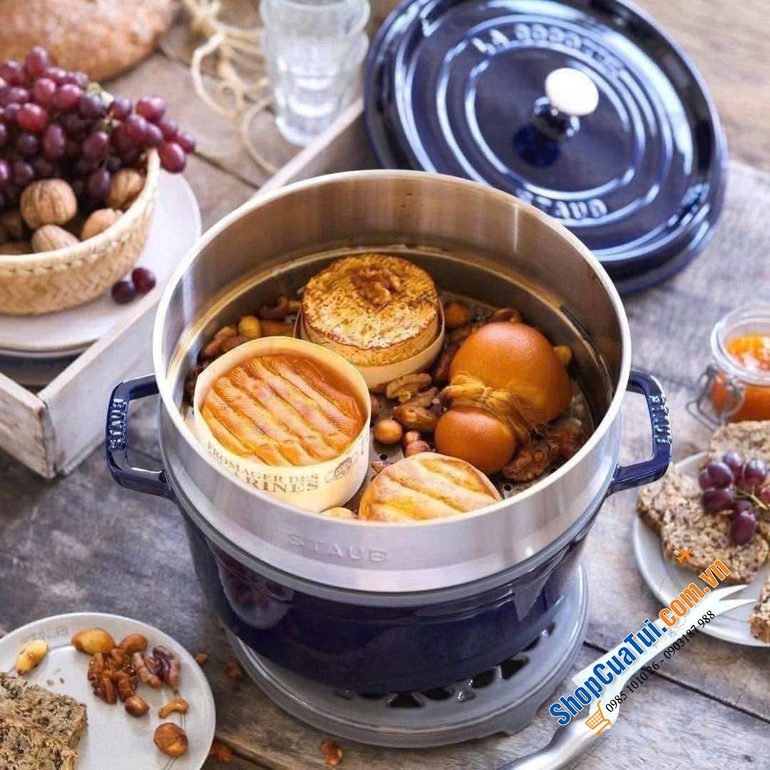 Xửng hấp Staub 24cm và 26cm.