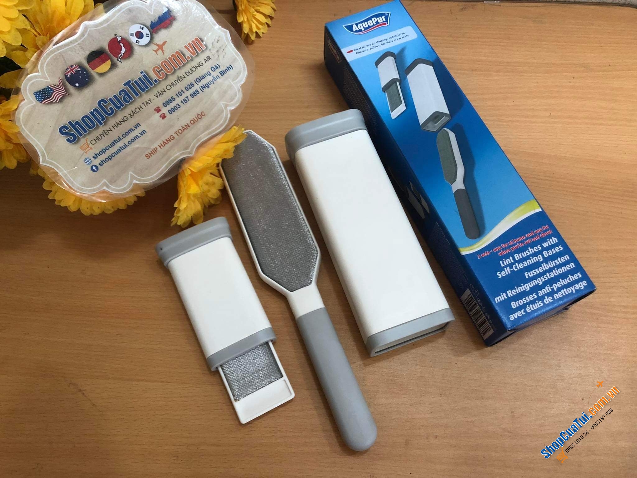 SET 2 CÂY CHẢI GIÚP LOẠI BỎ CÁC LỚP LÔNG XÙ BÁM DÍNH TRÊN QUẦN ÁO, GHẾ SOFA, GHẾ XE Ô TÔ... ĐẶC BIỆT LÀ LÔNG THÚ CƯNG.