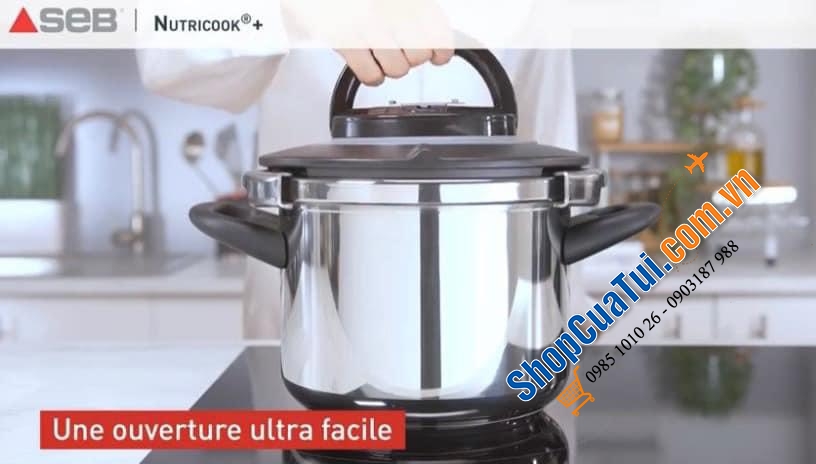 NỒI ÁP SUẤT ĐA NĂNG TEFAL P42207 NUTRICOOK® Schnellkochtopf 6L mit Vitaminkorb - Model mới 2022 Nồi Áp Suất Tefal P4220745 Nutricook 6L Kèm Giỏ Hấp