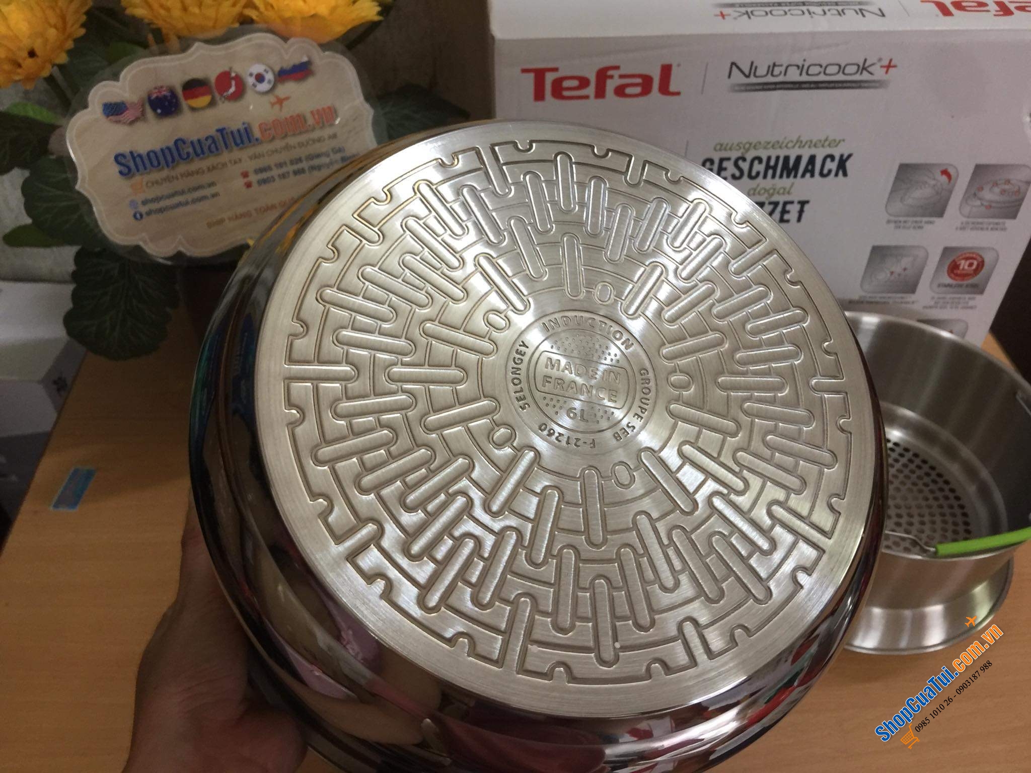 NỒI ÁP SUẤT ĐA NĂNG TEFAL P42207 NUTRICOOK® Schnellkochtopf 6L mit Vitaminkorb - Model mới 2022 Nồi Áp Suất Tefal P4220745 Nutricook 6L Kèm Giỏ Hấp