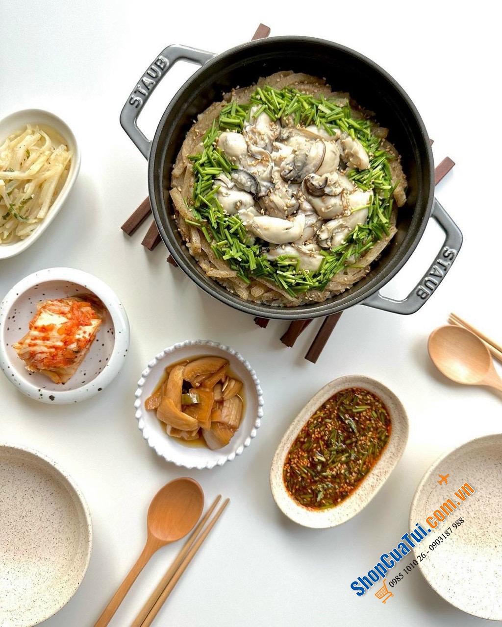 Nồi gang Staub màu xám 16cm - NỒI STAUB XÁM 16 CM - MADE IN FRANCE