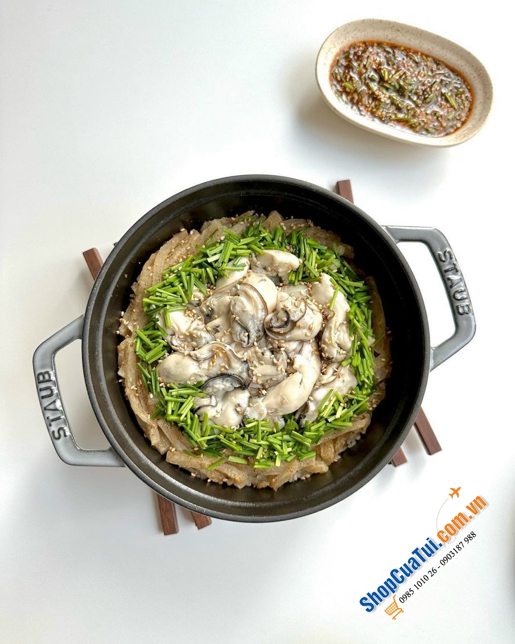 Nồi gang Staub màu xám 16cm - NỒI STAUB XÁM 16 CM - MADE IN FRANCE