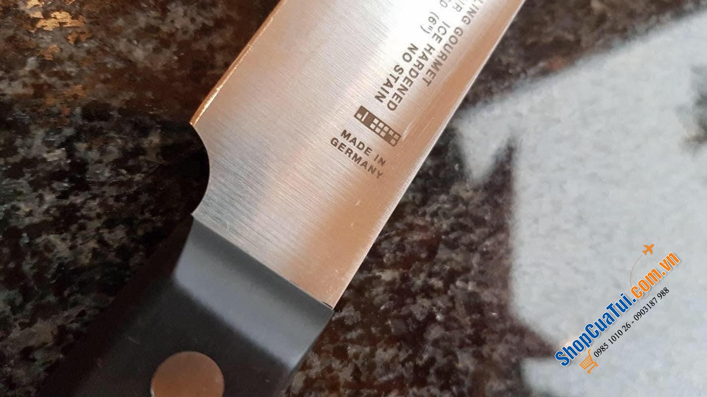 Bộ dao Zwilling Gourmet 7 món TỰ MÀI  Made in Germany dập thân dao, cắm vào là mài, đốc BẰNG NHỰA CAO CẤP