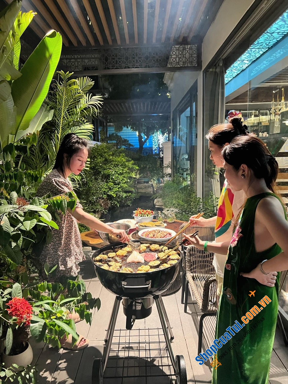 BẾP NƯỚNG THAN ngoài trời Napoleon nổi tiếng số 1 châu Âu - kt 112*59*70cm