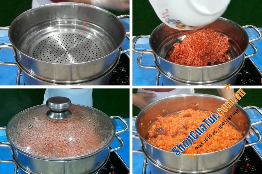 XỬNG HẤP ZWILLING SIÊU DÀY CÓ QUAI DÒNG MOMENT 24 CM đồ xôi, hấp hải sản...