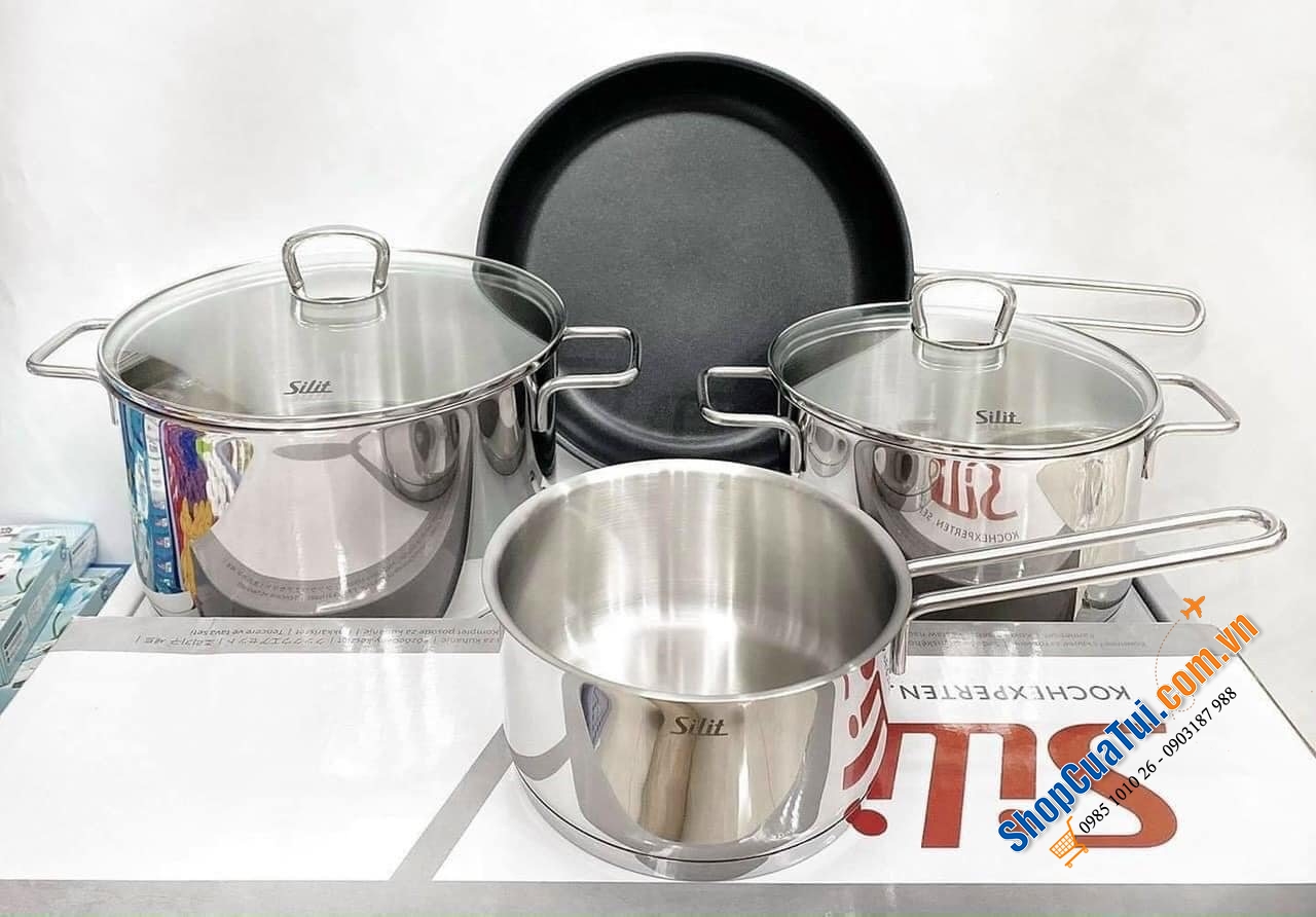 Bộ nồi SILIT ACHAT 4 món có chảo và quánh - bộ nồi quốc dân, được ưa thích nhất theo năm tháng
