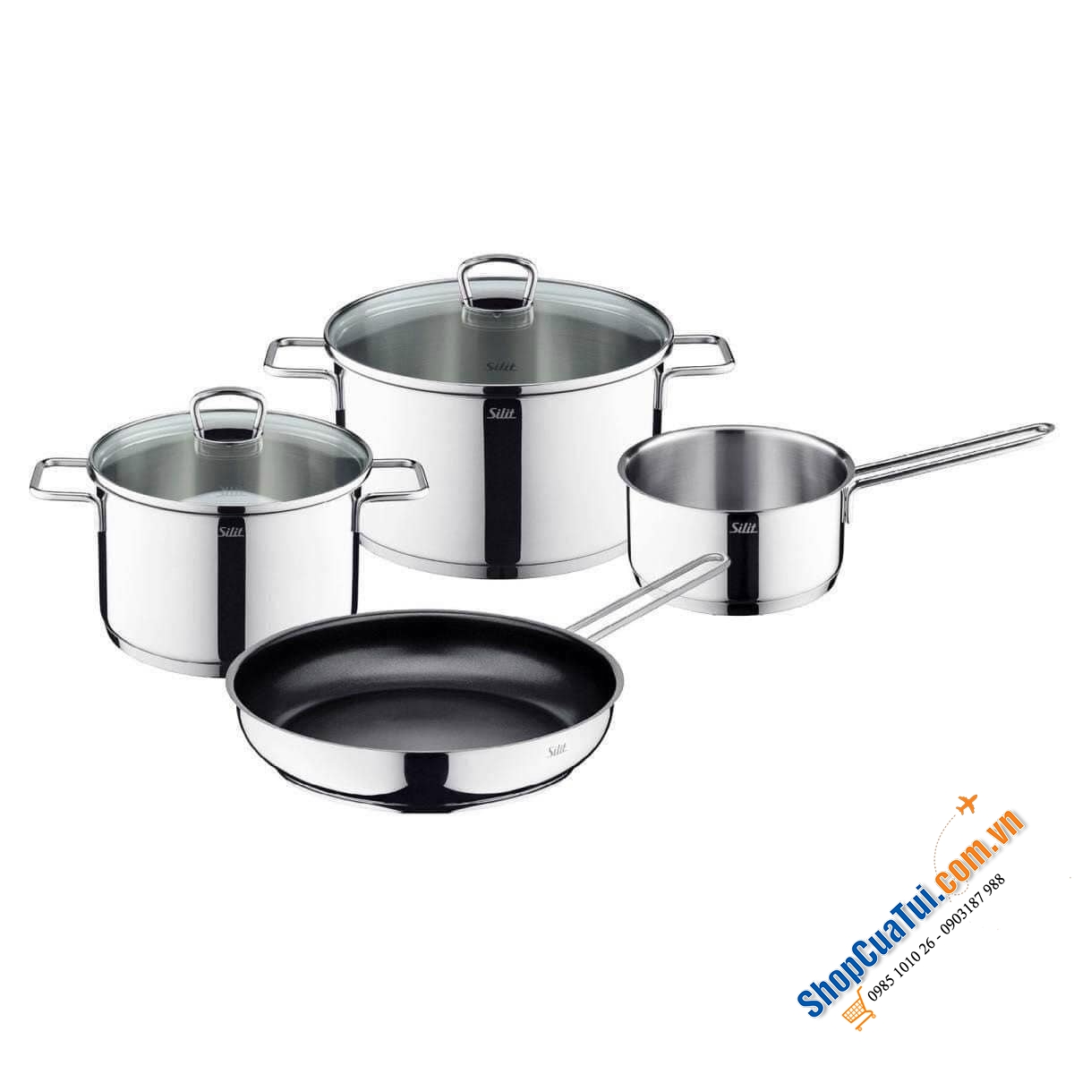 Bộ nồi SILIT ACHAT 4 món có chảo và quánh - bộ nồi quốc dân, được ưa thích nhất theo năm tháng