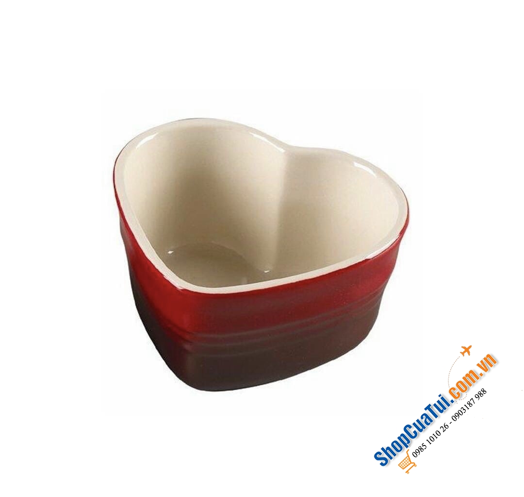 HŨ TIM LE CREUSET 11cm mầu đỏ xinh yêu