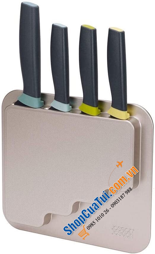 Bộ Dao Làm Bếp 4 Món Joseph Joseph DoorStore 10303 kèm hộp đựng mỏng tận dụng không gian treo lắp