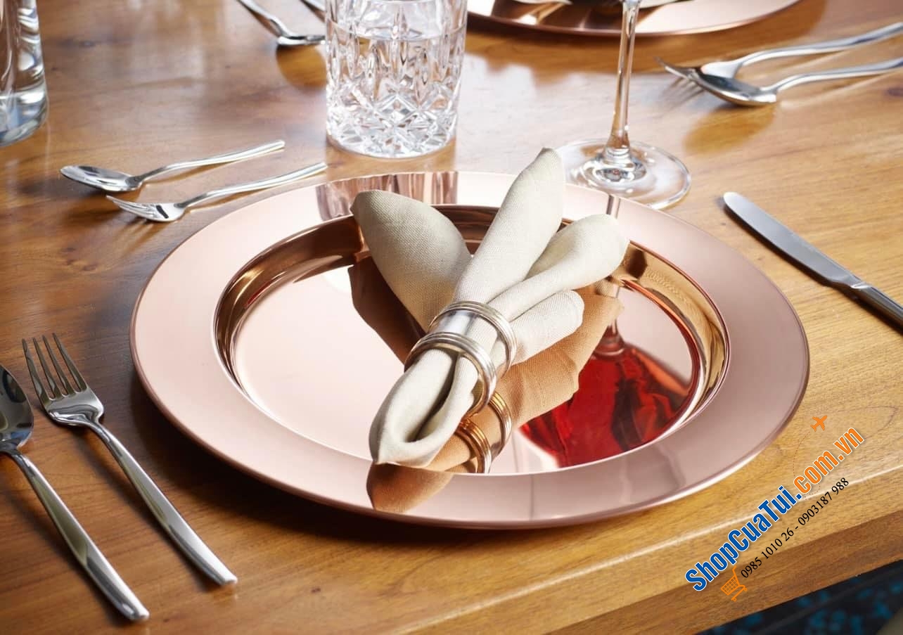 SET 2 ĐĨA INOX ECHTWERK 33 cm.