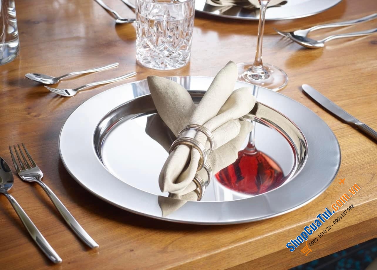 SET 2 ĐĨA INOX ECHTWERK 33 cm.