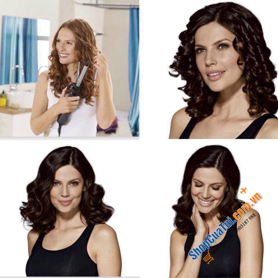 Lược Điện Đa Năng -  MÁY UỐN TÓC TẠO KIỂU SILVERCREST PROFI SWC 1000 D1 1000Watt - Sấy khô và tạo kiểu tóc chỉ trong một bước với 6 phụ kiện đi kèm