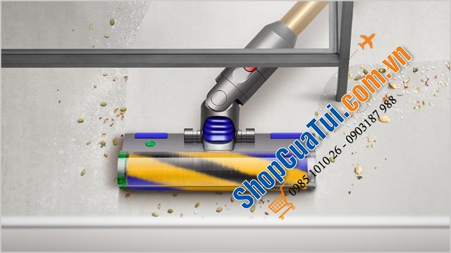 Hút bụi cầm tay Dyson V15 Detect - Công nghệ có đèn laser chiếu bụi, đo bụi để tự tăng giảm công suất hút - tăng thời gian sử dụng lên tới 60 phút