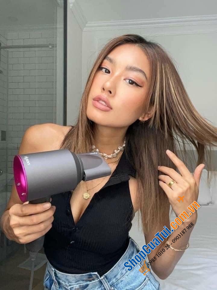 Máy sấy tóc Dyson Supersonic HD08 Hồng Fuchsia - cho mức gió siêu mạnh và giảm thời gian sấy khô tóc