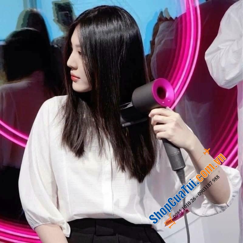 Máy sấy tóc Dyson Supersonic HD08 Hồng Fuchsia - cho mức gió siêu mạnh và giảm thời gian sấy khô tóc