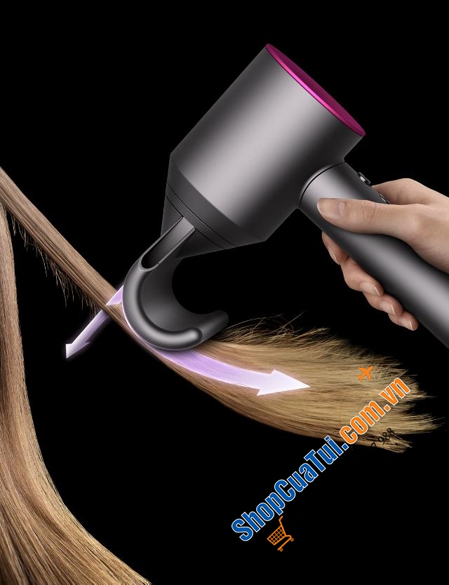 Máy sấy tóc Dyson Supersonic HD08 Hồng Fuchsia - cho mức gió siêu mạnh và giảm thời gian sấy khô tóc