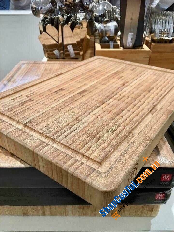 THỚT TRE ZWILLING CAO CẤP SIZE ĐẠI 42* 31 CM - bền vững và giúp bảo vệ lưỡi dao của bạn khi cắt