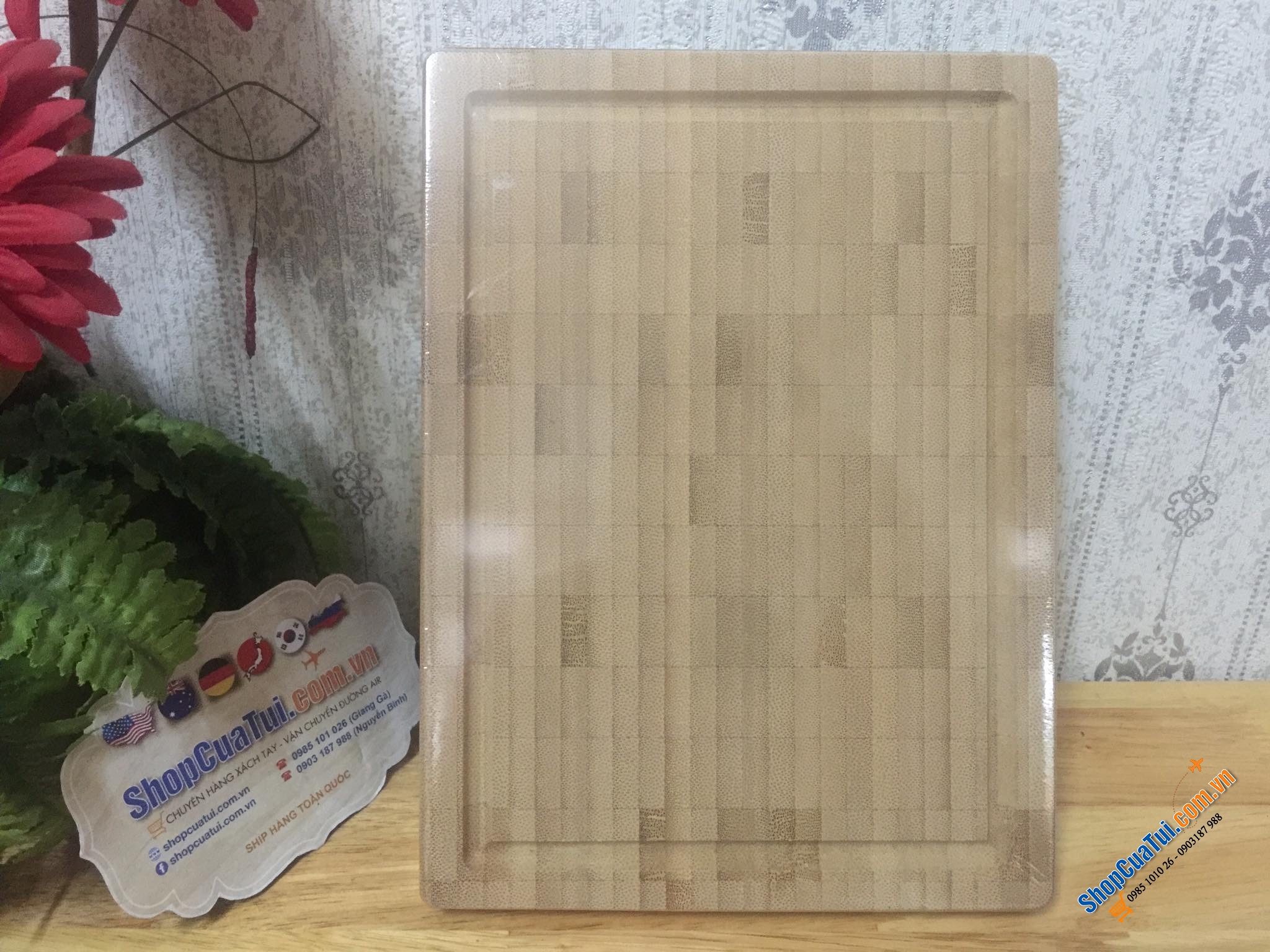 THỚT TRE ZWILLING CAO CẤP SIZE ĐẠI 42* 31 CM - bền vững và giúp bảo vệ lưỡi dao của bạn khi cắt