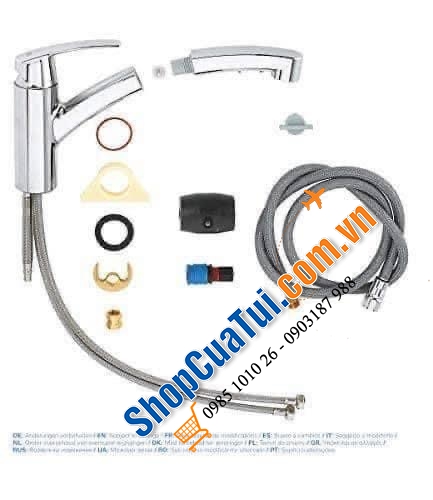 Vòi chậu bát Grohe Start (có vòi rút nối dài tiện dụng vô cùng)- Hàng sản xuất tại Bồ Đào Nha.