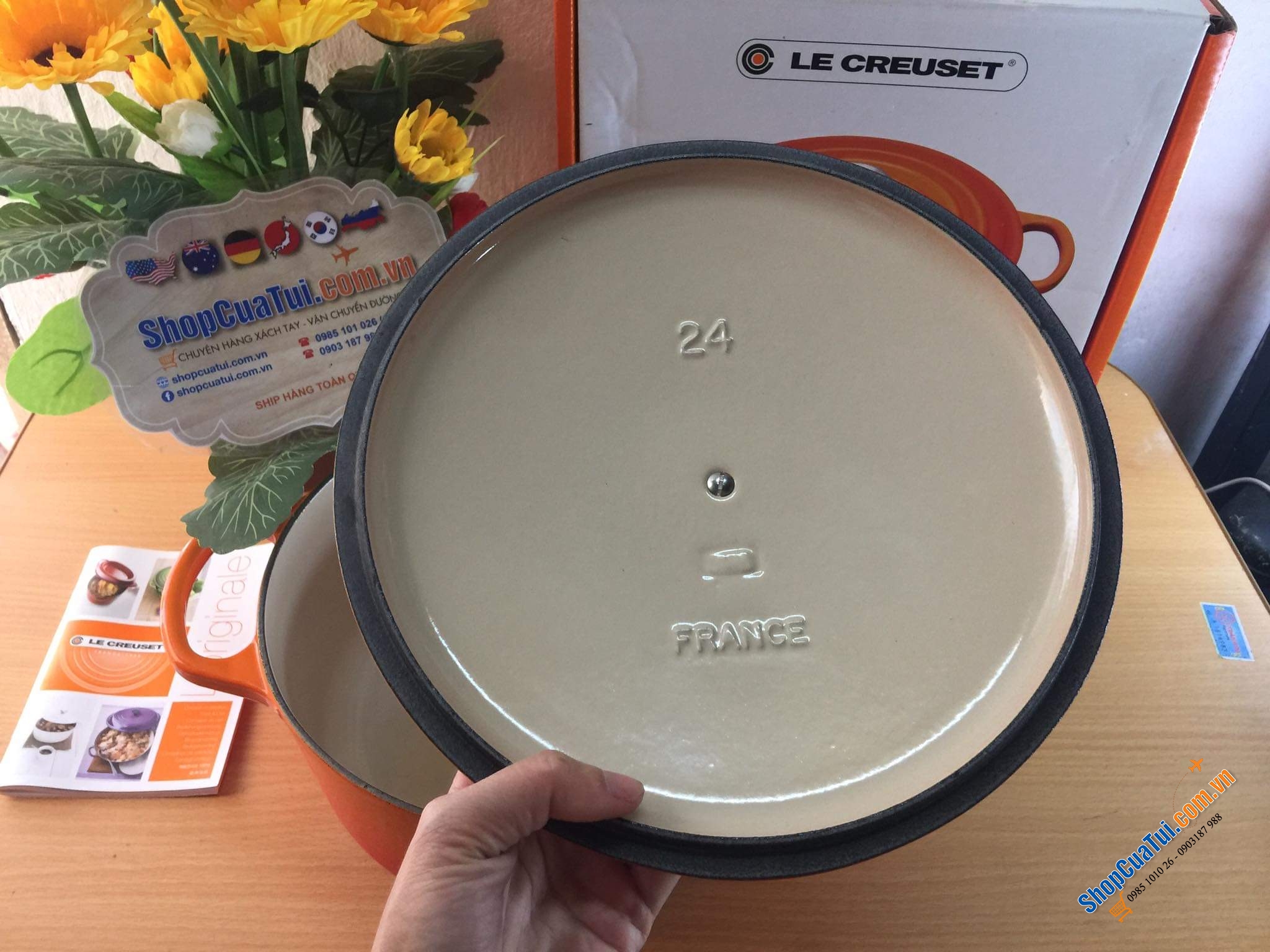 NỒI LE CREUSET MÀU CAM SIZE 18cm