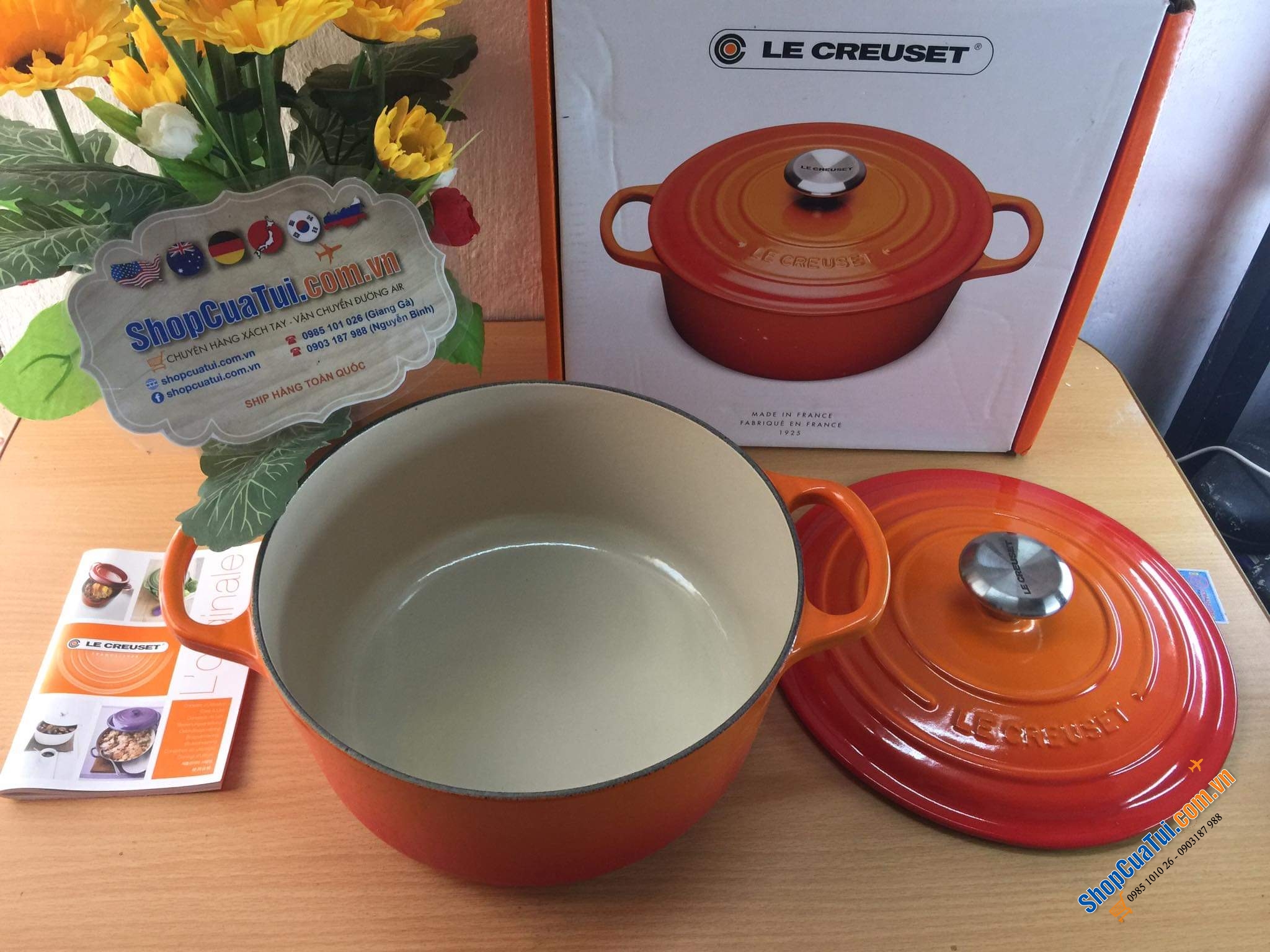 NỒI LE CREUSET MÀU CAM SIZE 18cm
