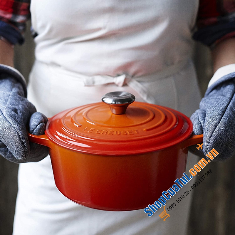 NỒI LE CREUSET MÀU CAM SIZE 18cm