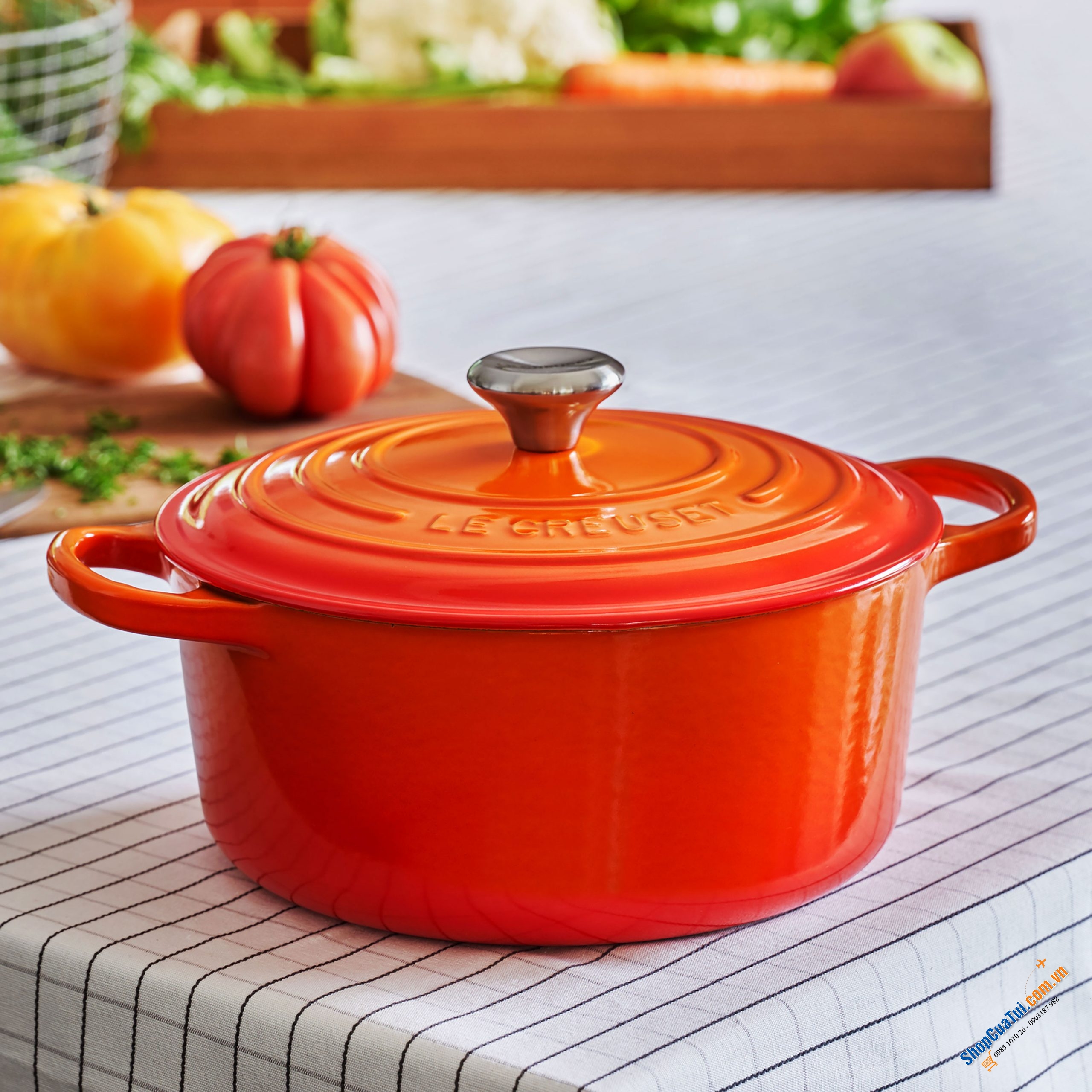 NỒI LE CREUSET MÀU CAM SIZE 18cm